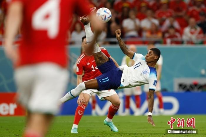 拉什福德梅开二度助英格兰3-0胜威尔士晋级16强